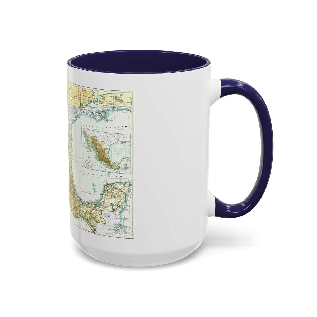 Central America & Mexico (1916) (Map) Accent Coffee Mug