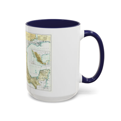 Central America & Mexico (1916) (Map) Accent Coffee Mug