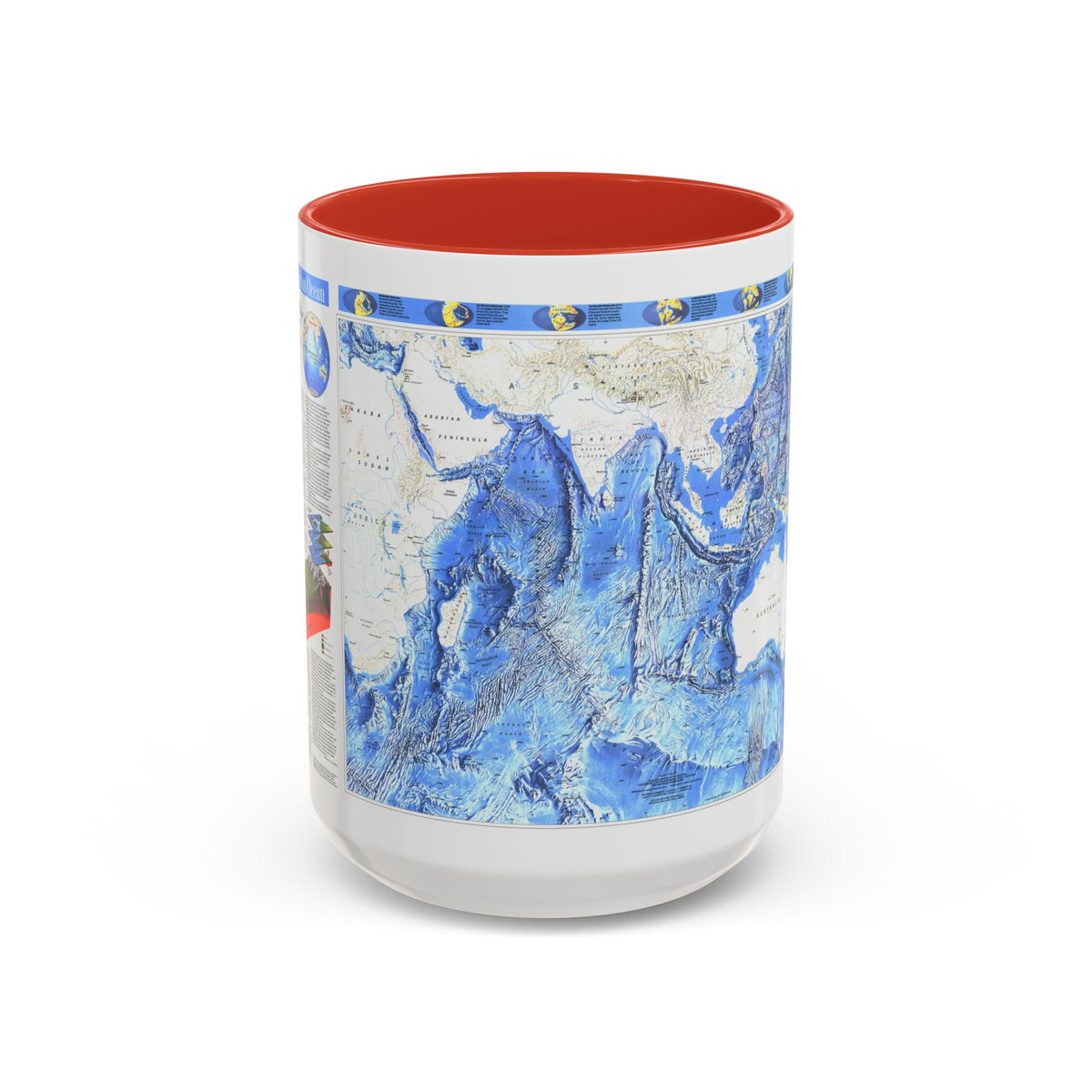 Indian Ocean (1992) (Map) Accent Coffee Mug