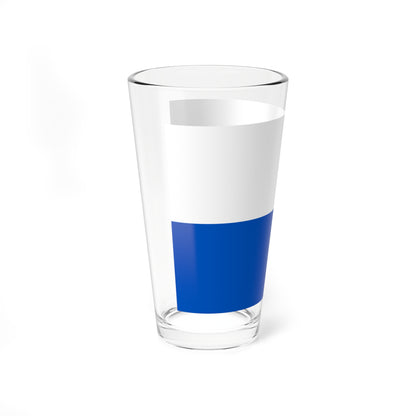 Flag of Valdaysky rayon Novgorod oblast 1996 (Russia) Pint Glass 16oz
