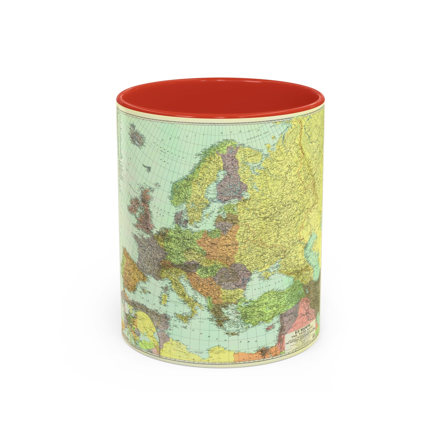 Europe and the Near East (1929) (Map) Accent Coffee Mug