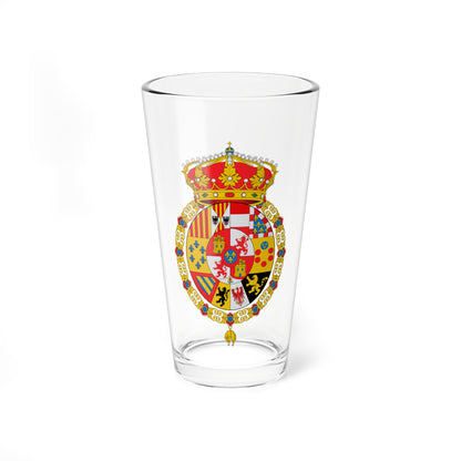Escudo de Armas de Carlos III (Spain) (Coat of Arms) Pint Glass 16oz