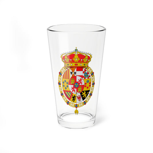 Escudo de Armas de Carlos III (Spain) (Coat of Arms) Pint Glass 16oz
