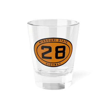 MO-28 1920 (Missouri) (Road Sign) Shot Glass 1.5oz