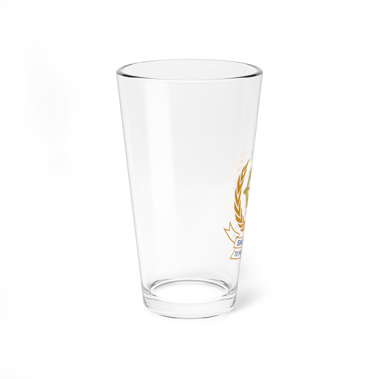 Sikkim police logo (India) (Coat of Arms) Pint Glass 16oz