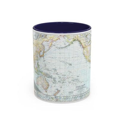 Pacific Ocean and the Bay of Bengal (1943) (Map) Accent Coffee Mug