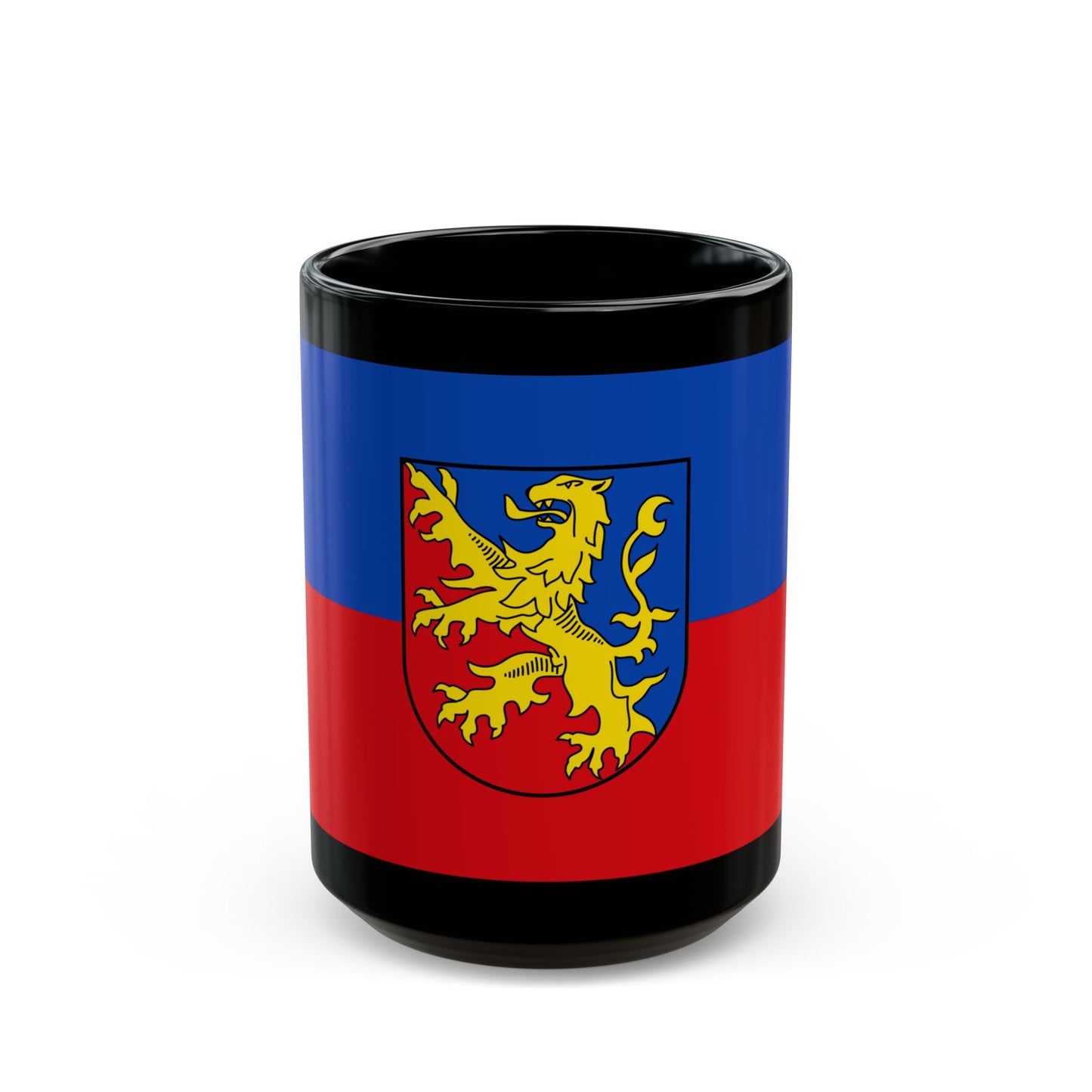 Flag of Rhein Lahn Kreis Germany - Black Coffee Mug-15oz-Go Mug Yourself