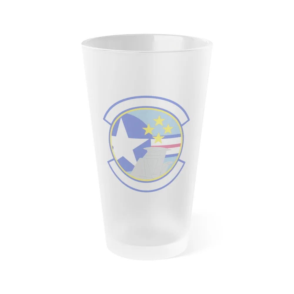 727 Air Mobility Squadron AMC (U.S. Air Force) Frosted Pint Glass 16oz-Go Mug Yourself