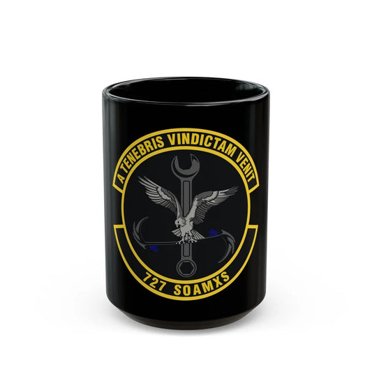 727 Special Operations Aircraft Maintenance Squadron AFSOC (U.S. Air Force) Black Coffee Mug-15oz-Go Mug Yourself