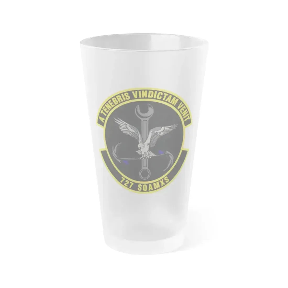 727 Special Operations Aircraft Maintenance Squadron AFSOC (U.S. Air Force) Frosted Pint Glass 16oz 16oz Frosted - Go Mug Yourself