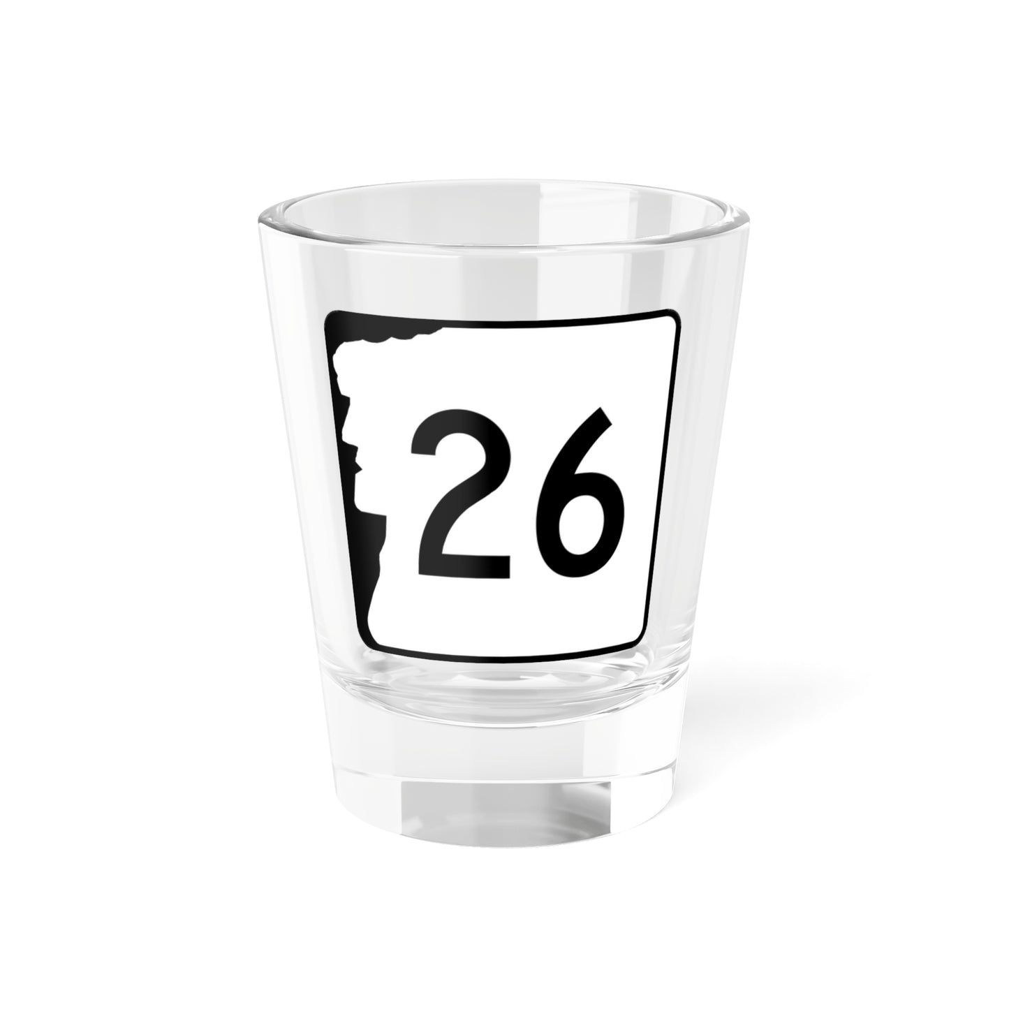 NH Route 26 (New Hampshire) (Road Sign) Shot Glass 1.5oz