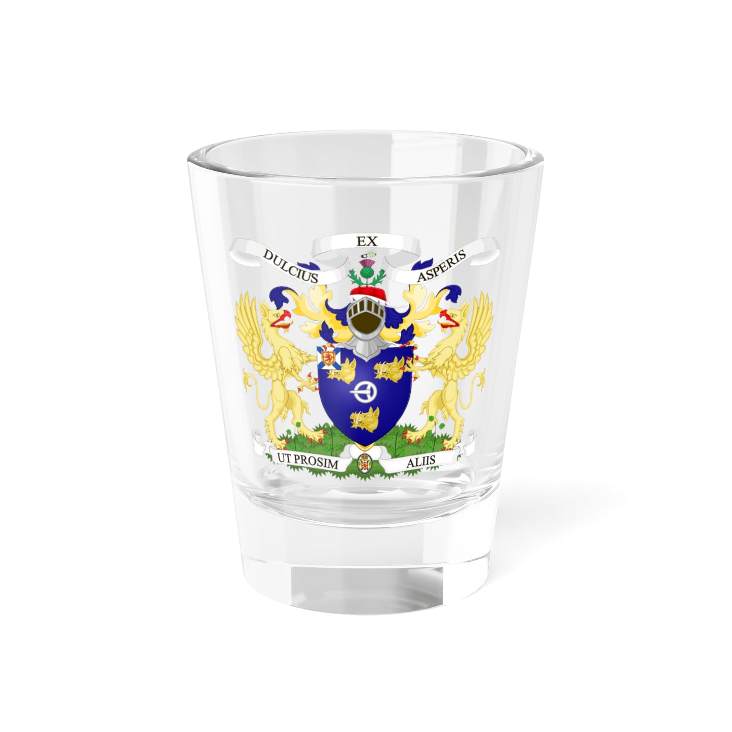 Fergusson of Kilkerran coat of arms (Scotland) (Coat of Arms) Shot Glass 1.5oz