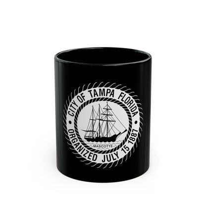 Seal of Tampa Florida - Black Coffee Mug