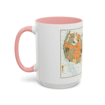 USA - The United States (1892) (Map) Accent Coffee Mug