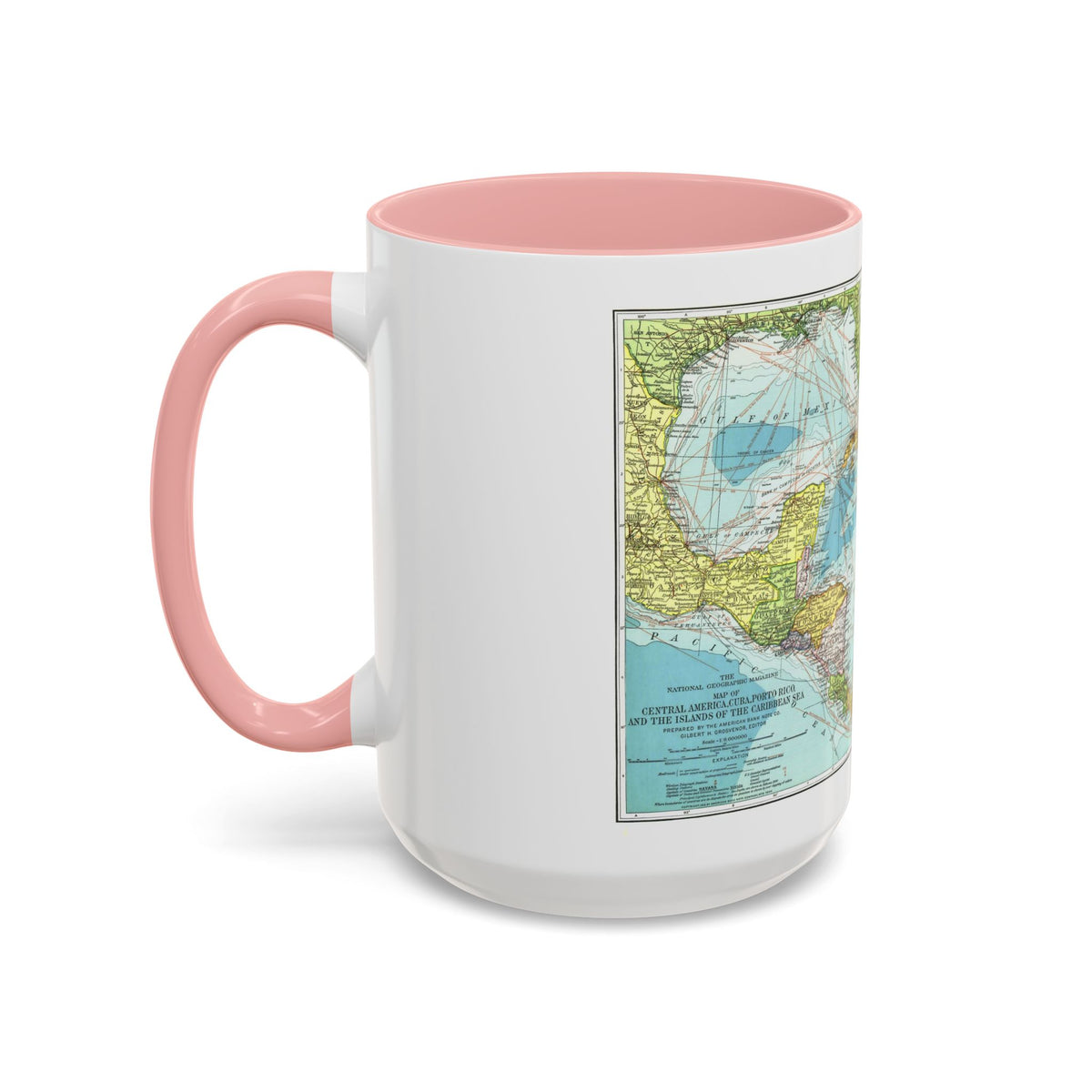 Central America (1913) (Map) Accent Coffee Mug