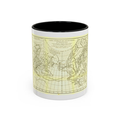 Asia - Carte Generale des Decouvertes (1892) (Map) Accent Coffee Mug