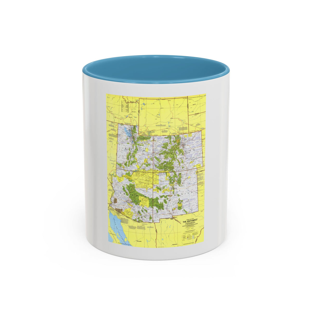 USA - Southwest 1 (1977) (Map) Accent Coffee Mug