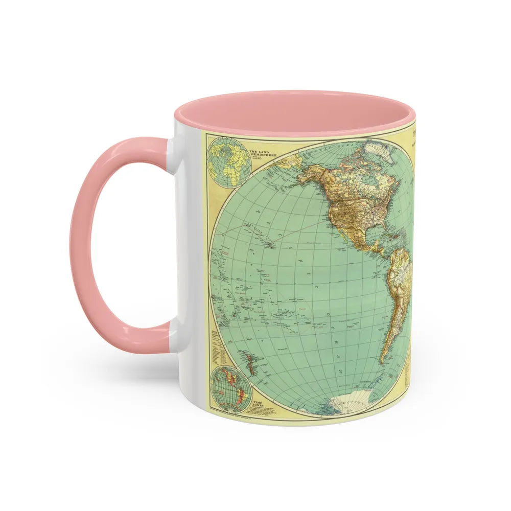 World Map (1935) (Map) Accent Coffee Mug-Go Mug Yourself