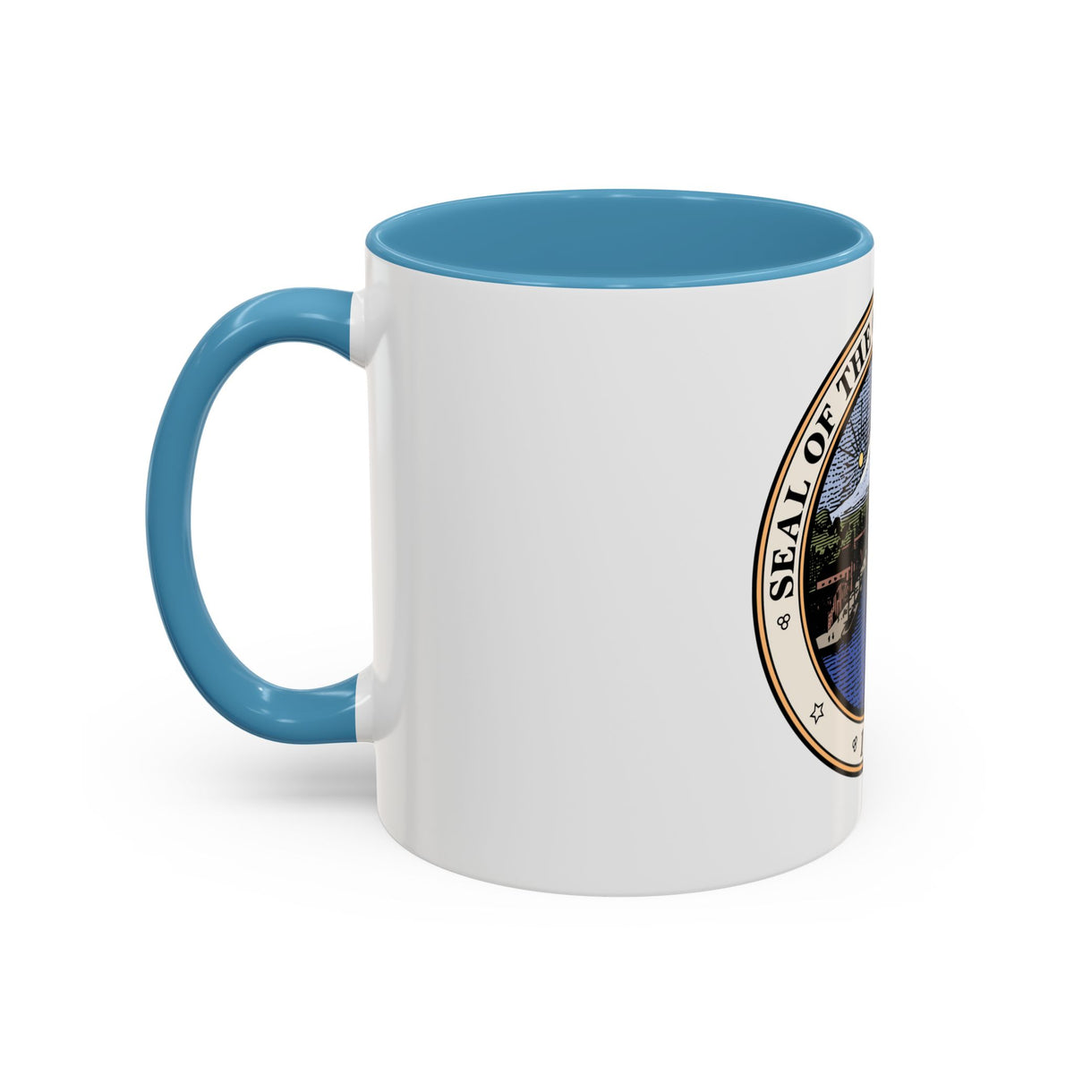 Seal of Tacoma WA - Accent Coffee Mug