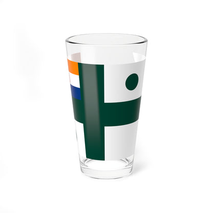 Rank flag of the South African Navy - Rear Admiral 1952-1959 (South Africa) Pint Glass 16oz