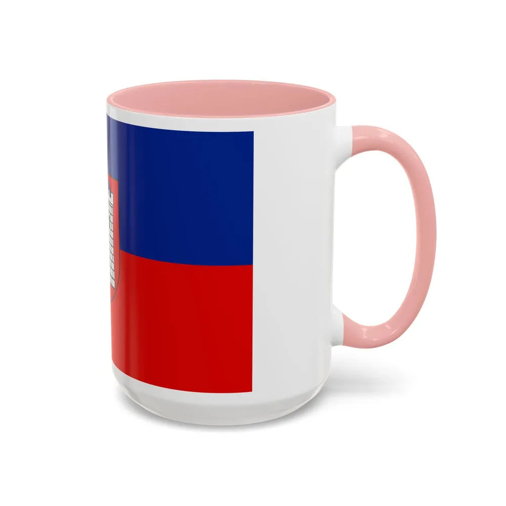 Flag of Gliwice Poland - Accent Coffee Mug-Go Mug Yourself