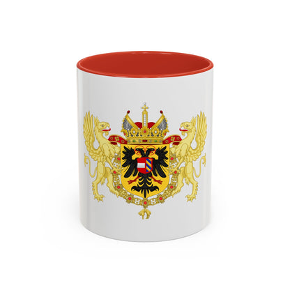Ornamented Coat of Arms of Maximilian II, Holy Roman Emperor - Accent Coffee Mug