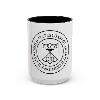 USCG Civil Engineering (U.S. Coast Guard) Accent Coffee Mug