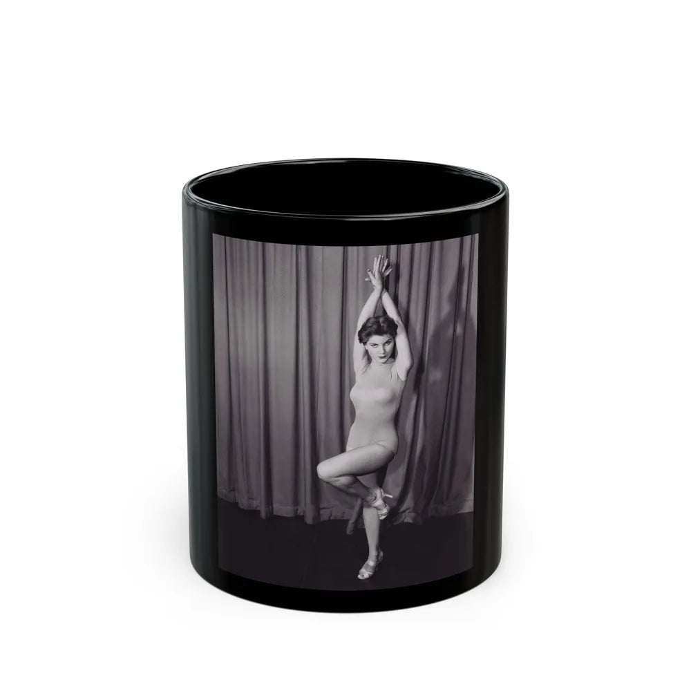 Debra Paget #07 1 (Vintage Female Icon) Black Coffee Mug-11oz-Go Mug Yourself