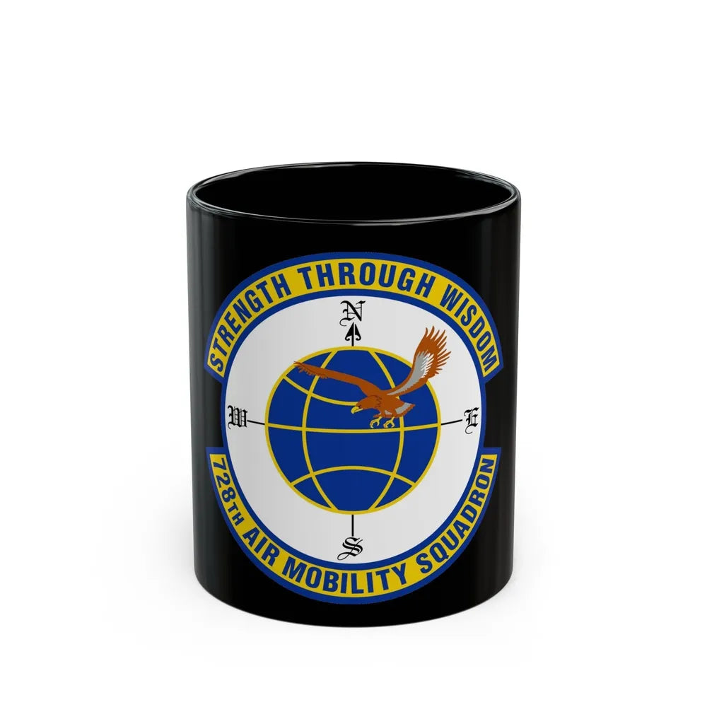 728 Air Mobility Squadron AMC (U.S. Air Force) Black Coffee Mug-11oz-Go Mug Yourself