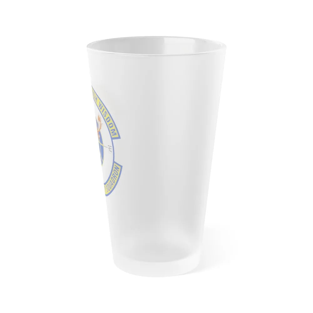 728 Air Mobility Squadron AMC (U.S. Air Force) Frosted Pint Glass 16oz-Go Mug Yourself