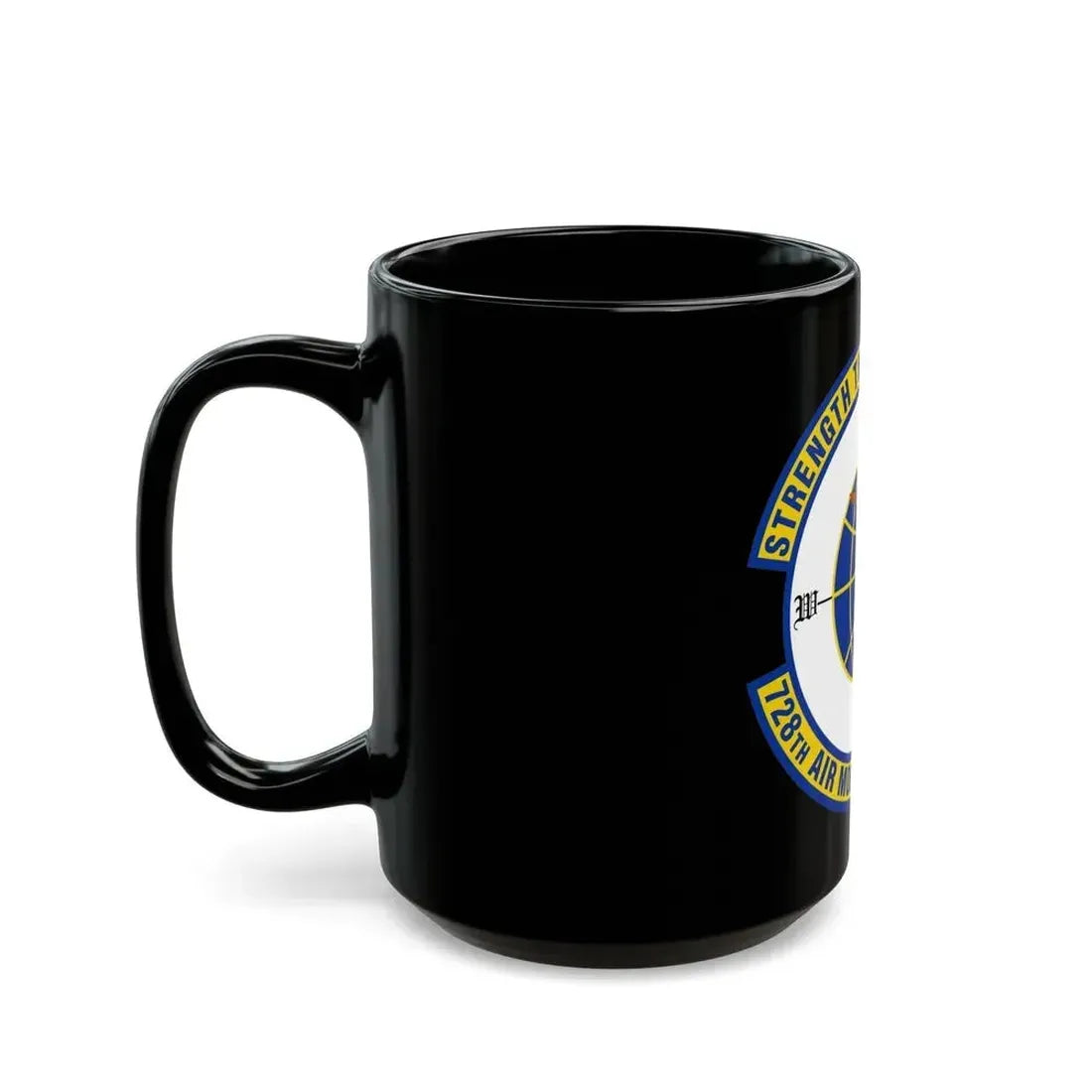 728 Air Mobility Squadron AMC (U.S. Air Force) Black Coffee Mug - Go Mug Yourself