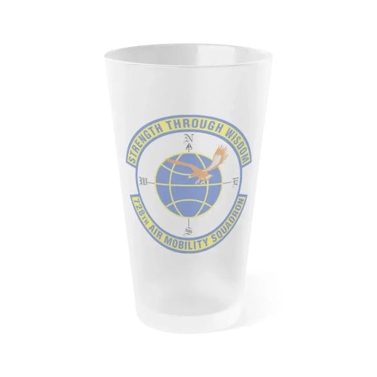728 Air Mobility Squadron AMC (U.S. Air Force) Frosted Pint Glass 16oz Default Title - Go Mug Yourself