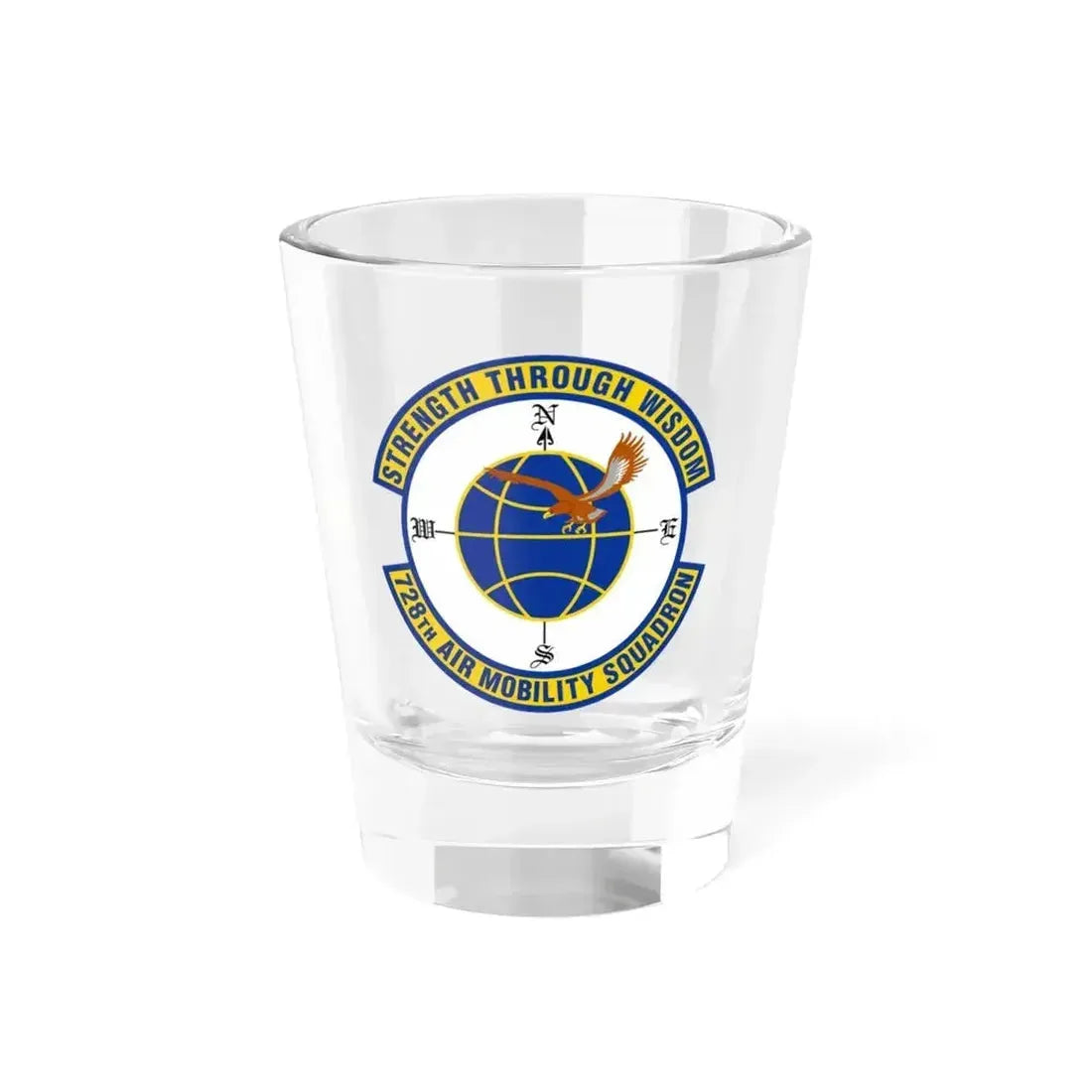 728 Air Mobility Squadron AMC (U.S. Air Force) Shot Glass 1.5oz 1.5oz - Go Mug Yourself