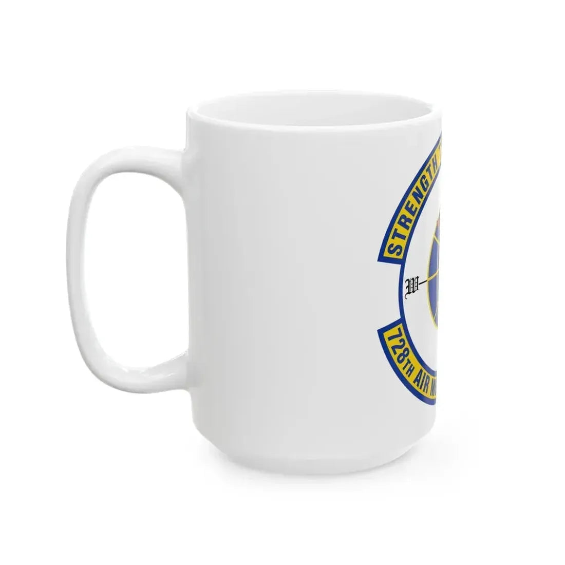 728 Air Mobility Squadron AMC (U.S. Air Force) White Coffee Mug - Go Mug Yourself
