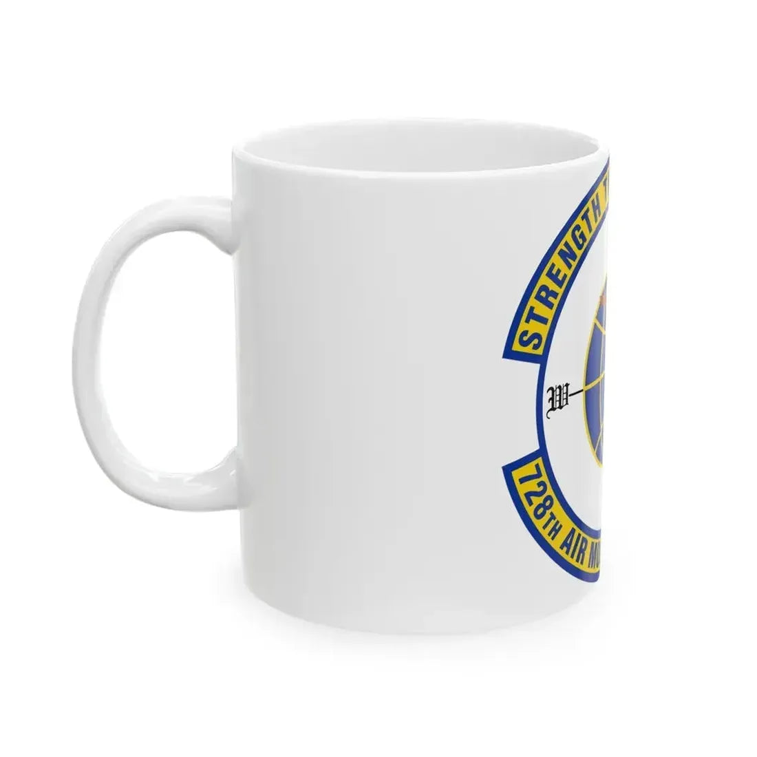 728 Air Mobility Squadron AMC (U.S. Air Force) White Coffee Mug - Go Mug Yourself