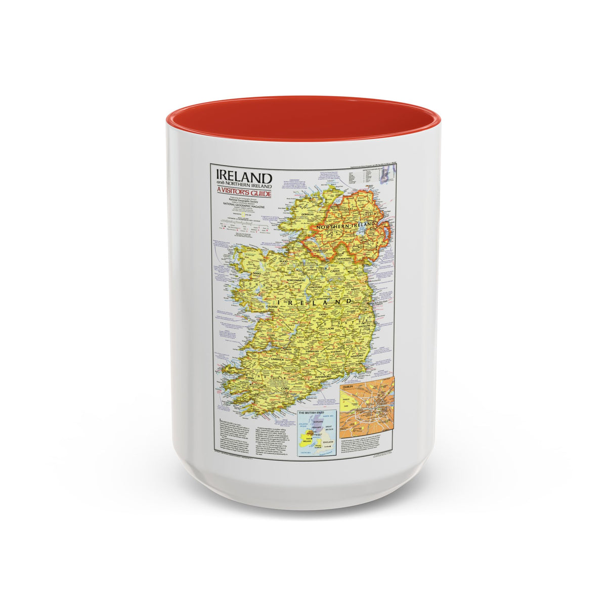 Ireland - A Visitor's Guide (1981) (Map) Accent Coffee Mug