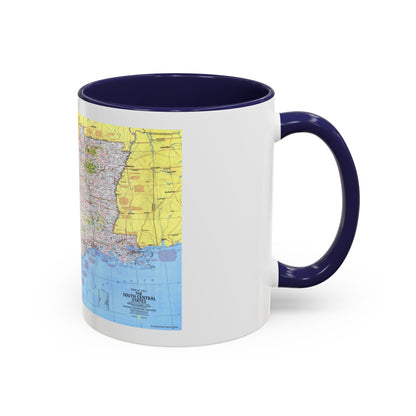 USA - South Central States 1 (1974) (Map) Accent Coffee Mug