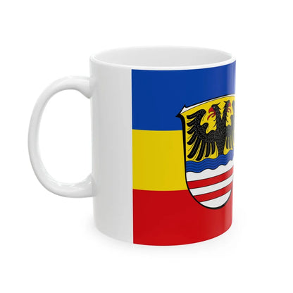 Flag of Wetteraukreises Germany - White Coffee Mug-Go Mug Yourself