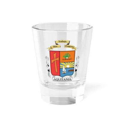 Escudo oficial de Aquitania Boyacá (Colombia) (Coat of Arms) Shot Glass 1.5oz