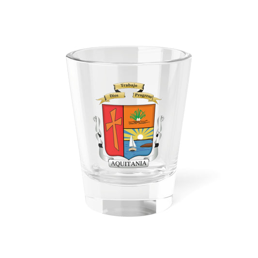 Escudo oficial de Aquitania Boyacá (Colombia) (Coat of Arms) Shot Glass 1.5oz