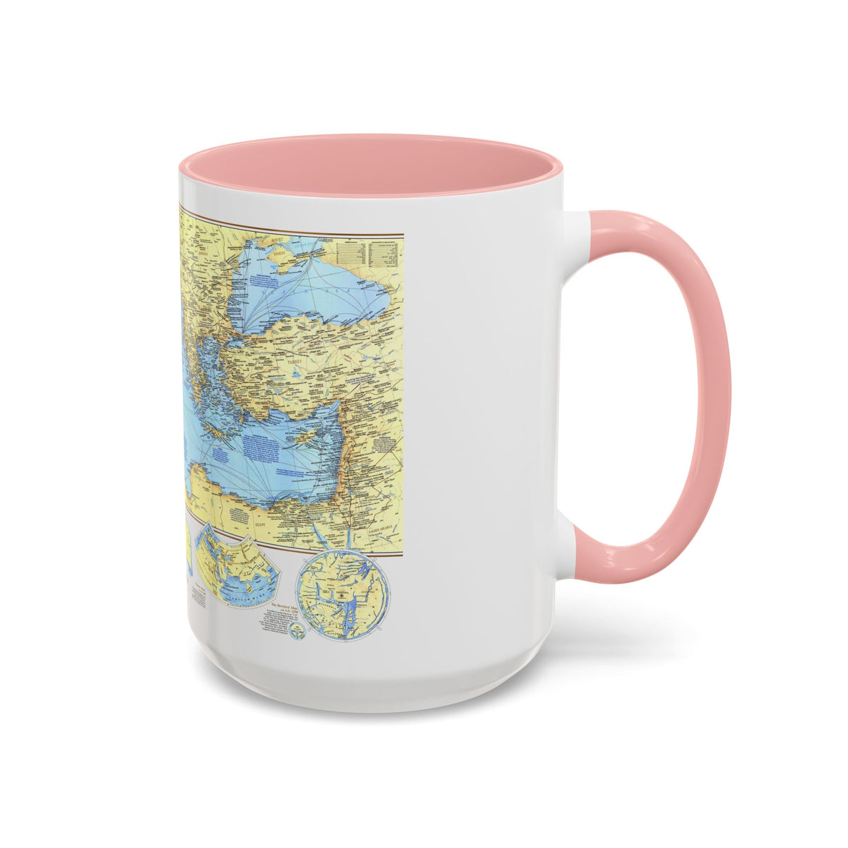 Mediterranean - Historic , 800 BC to AD 1500 (1982) (Map) Accent Coffee Mug