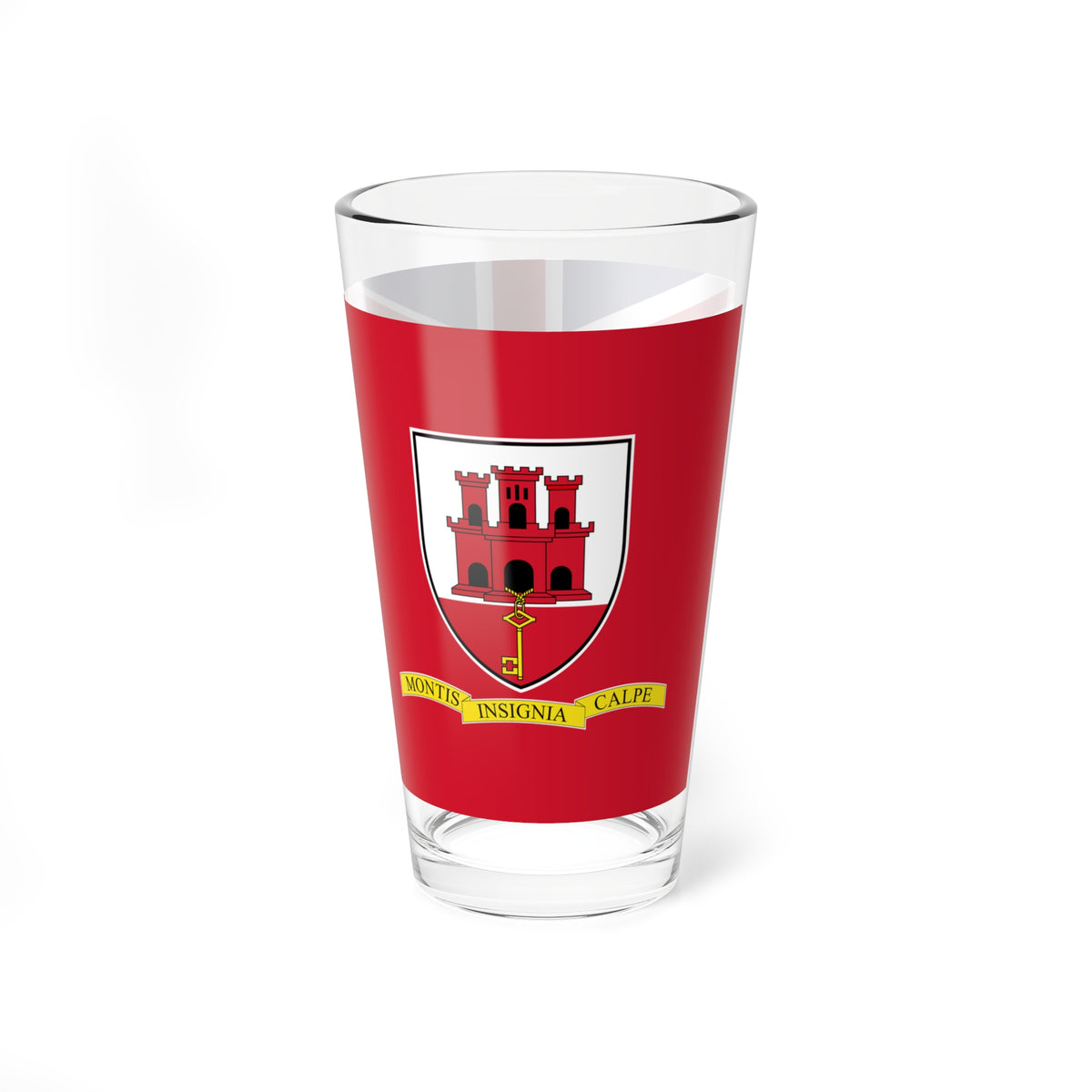 Civil Ensign of Gibraltar (United Kingdom) Pint Glass 16oz