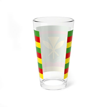 Kanaka Maoli flag (United States) Pint Glass 16oz