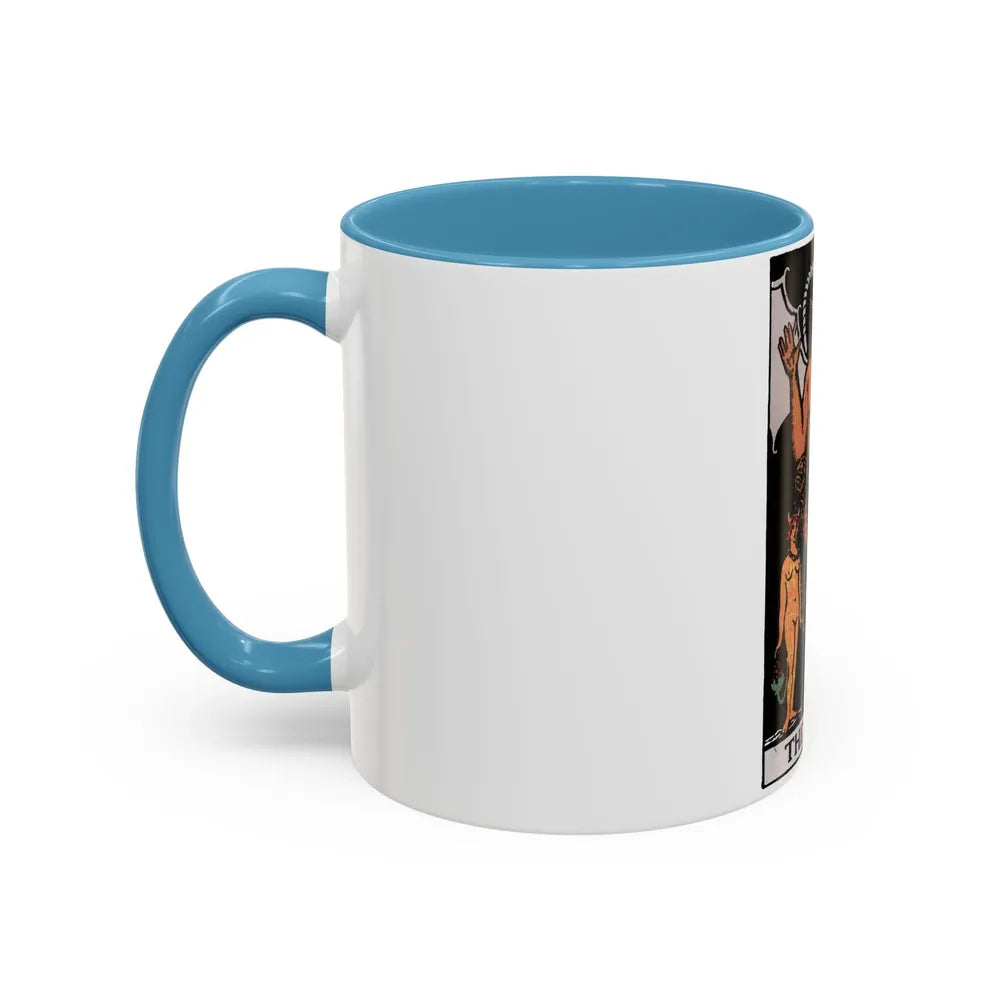 The Devil (Tarot Card) Accent Coffee Mug-Go Mug Yourself