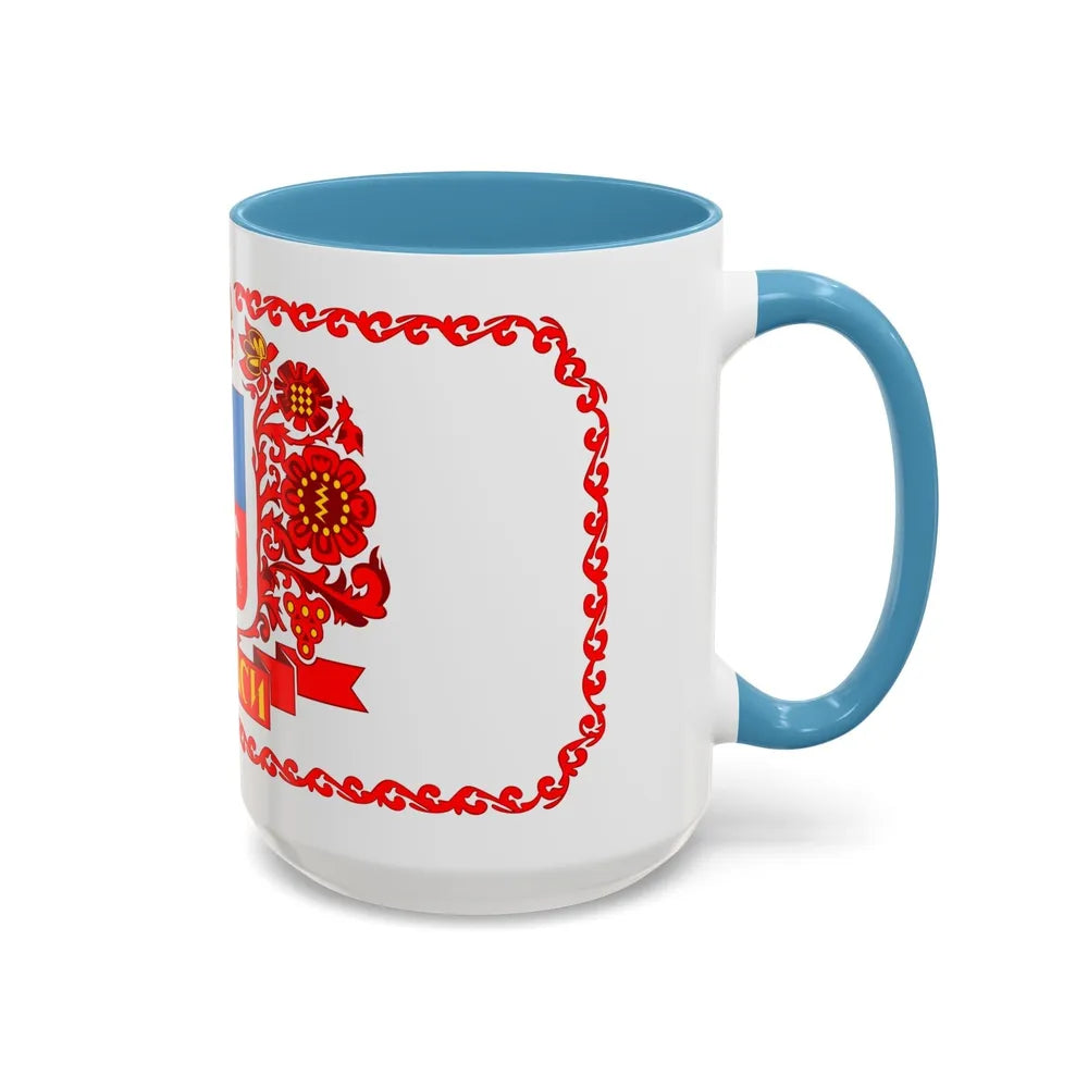 Flag of Cherkasy Ukraine - Accent Coffee Mug-Go Mug Yourself