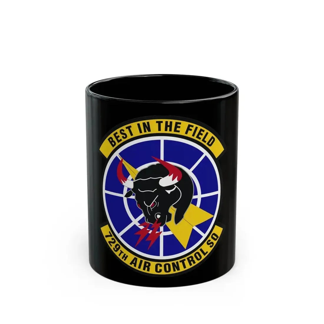 729 Air Control Squadron ACC (U.S. Air Force) Black Coffee Mug 11oz - Go Mug Yourself