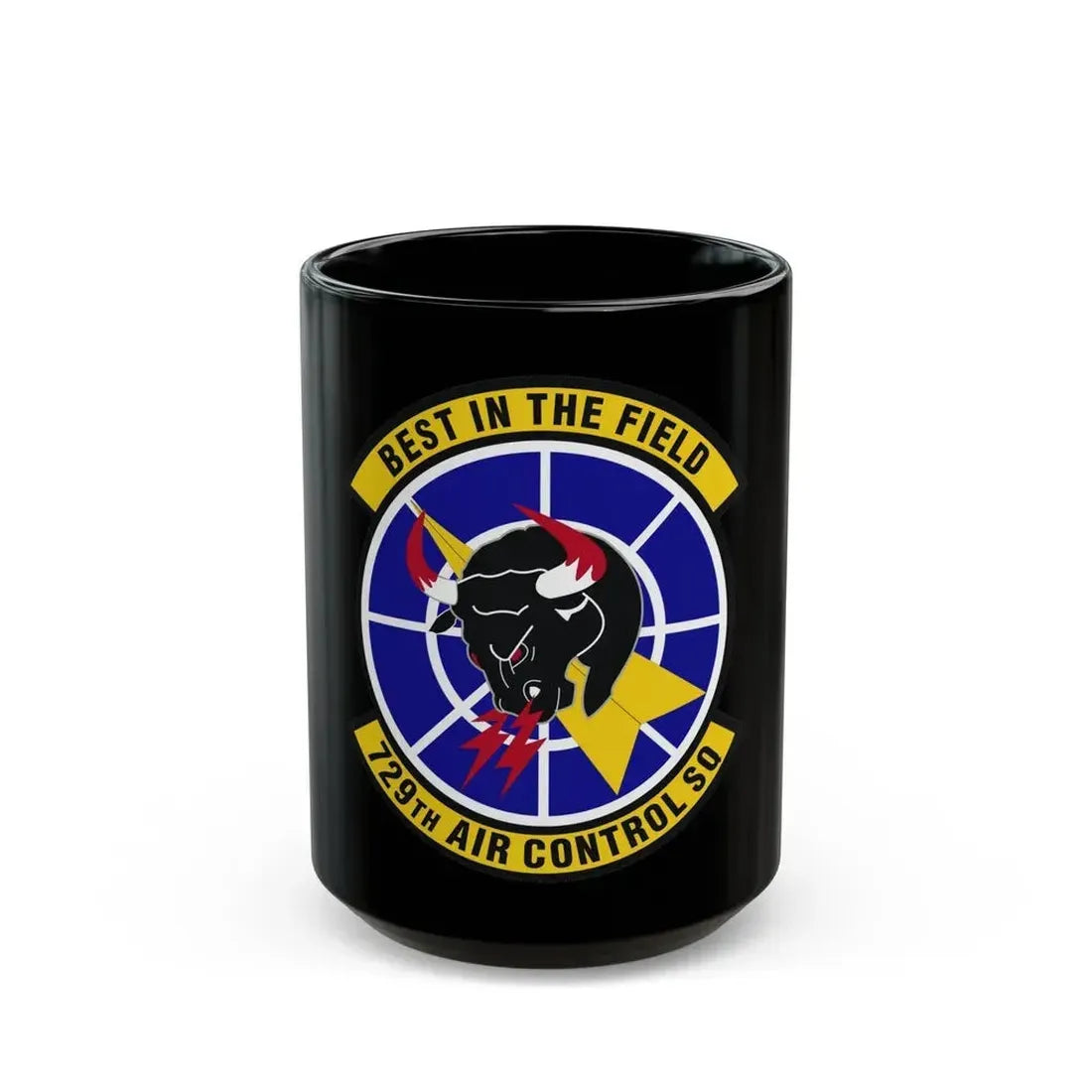 729 Air Control Squadron ACC (U.S. Air Force) Black Coffee Mug 15oz - Go Mug Yourself