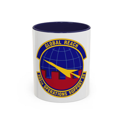 305 Operations Support Squadron AMC (U.S. Air Force) Accent Coffee Mug