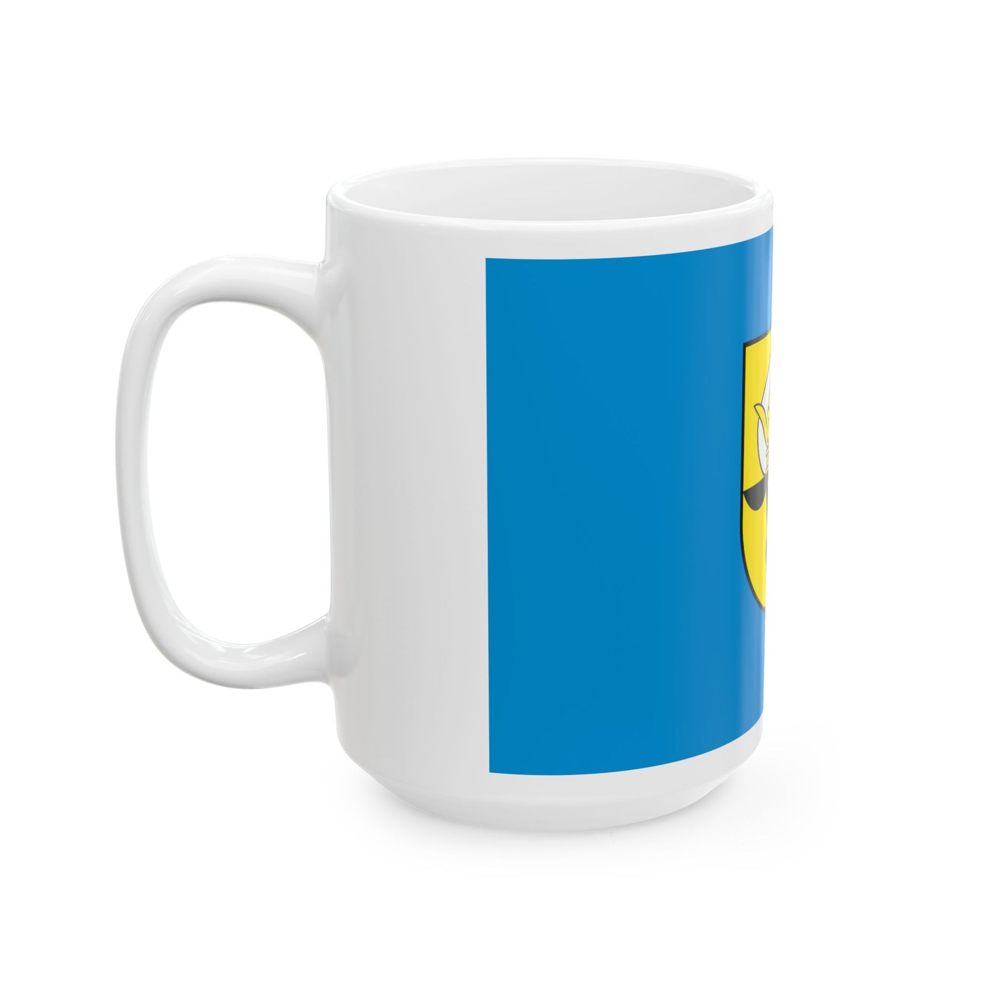 Flag of Mecklenburgische Seenplatte Germany - White Coffee Mug-Go Mug Yourself