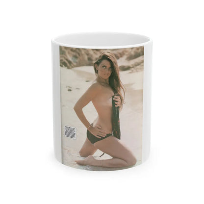 Caroline Munro #250 - Femme Fatales Fall 1992 (Vintage Female Icon) White Coffee Mug-11oz-Go Mug Yourself